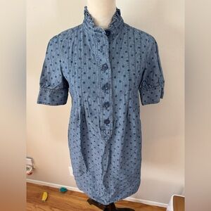 Marc Jacobs Blue and White Patterned Dress